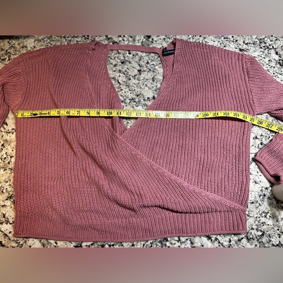 Moon and Madison Mauve Open Back Knit Sweater Women’s XL - Picture 3 of 5
